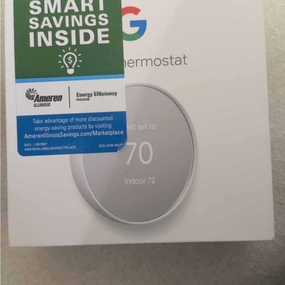 Google Smart Thermostat in Snow